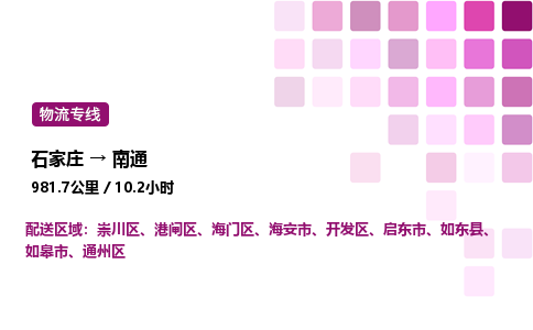 石家莊到南通專線直達-石家莊至南通貨運公司-專業(yè)物流運輸專線